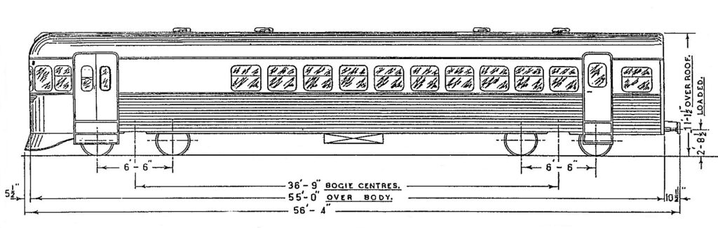 Rail car technical drawing