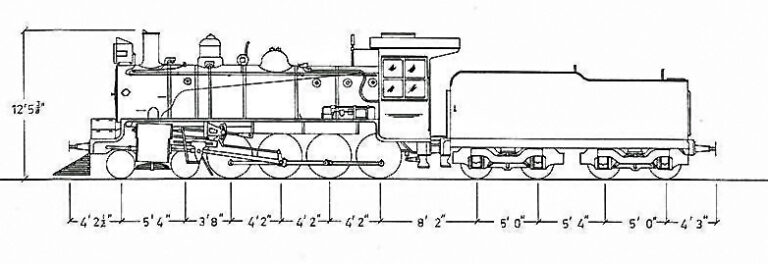 C17-1938 Diagram of a steam locomotive