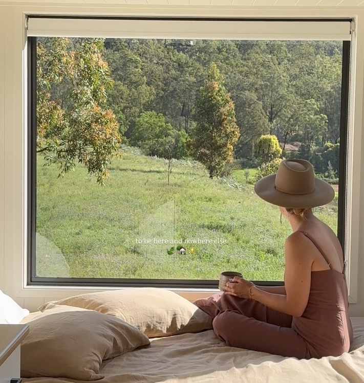 Woman enjoying a view