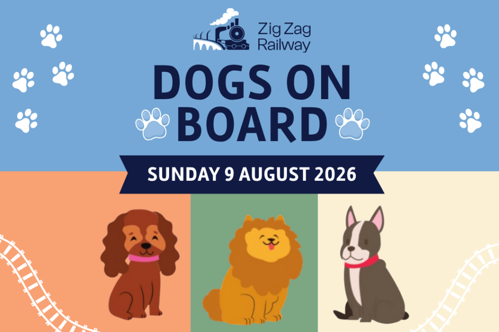 Dogs on Board steam train event Sunday 9 August 2026